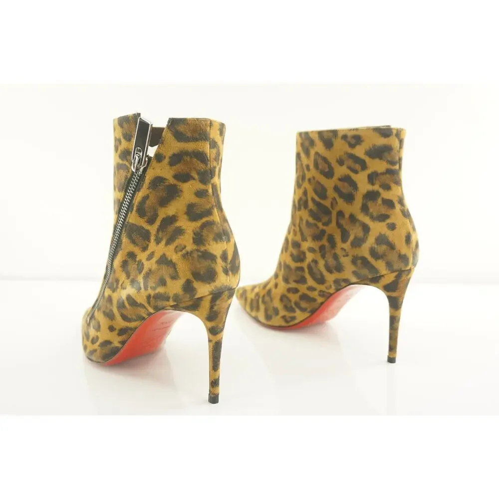 Christian Louboutin Birgikate Stiletto Ankle Bootie Size 35.5 NIB $1245 Leopard
